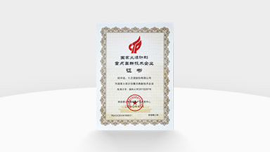 國家火炬計劃<br/>重點高新技術(shù)企業(yè)