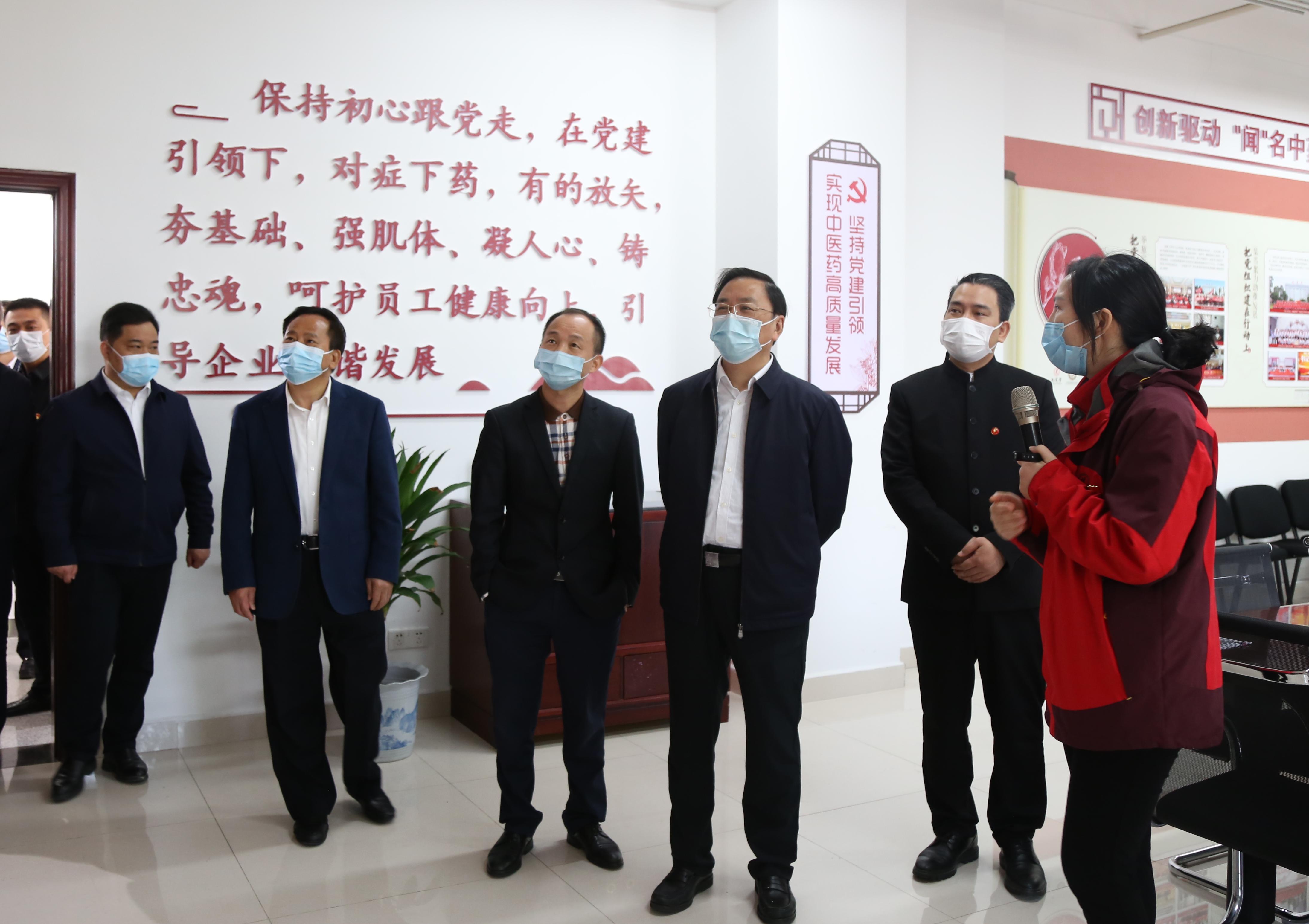 長沙市委常委、湖南湘江新區黨工委副書記、管委會主任譚勇帶隊赴九芝堂考察交流